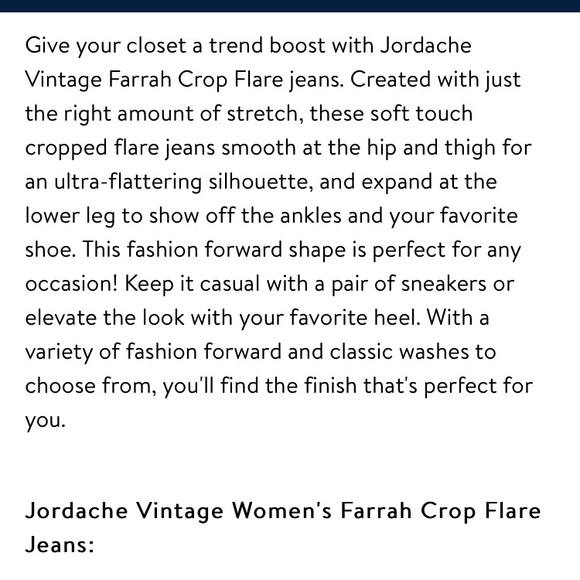 NWT Jordache vintage Farrah Crop Flare - Picture 12 of 14